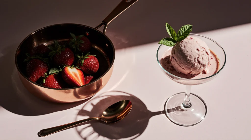 Roasted Strawberry Ice Cream