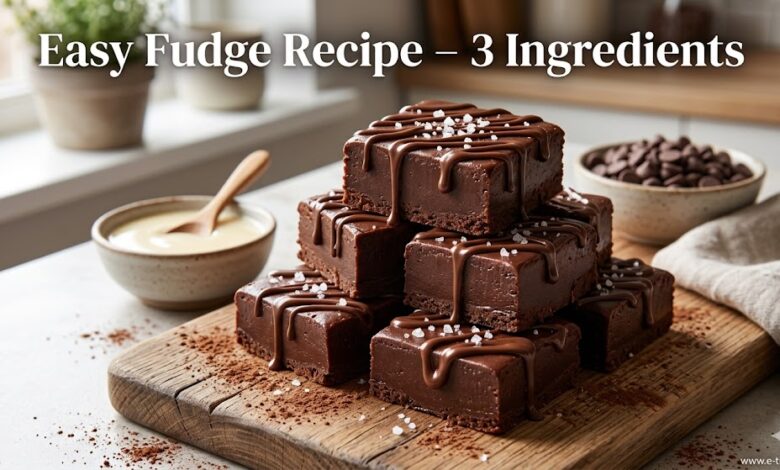 Easy Fudge Recipe 3-Ingredient Condensed Milk Magic!