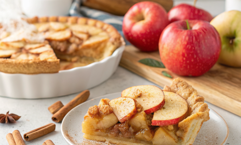 Sliced apples coated in cinnamon and sugar simmer in a pot to make easy homemade apple pie filling from scratch.