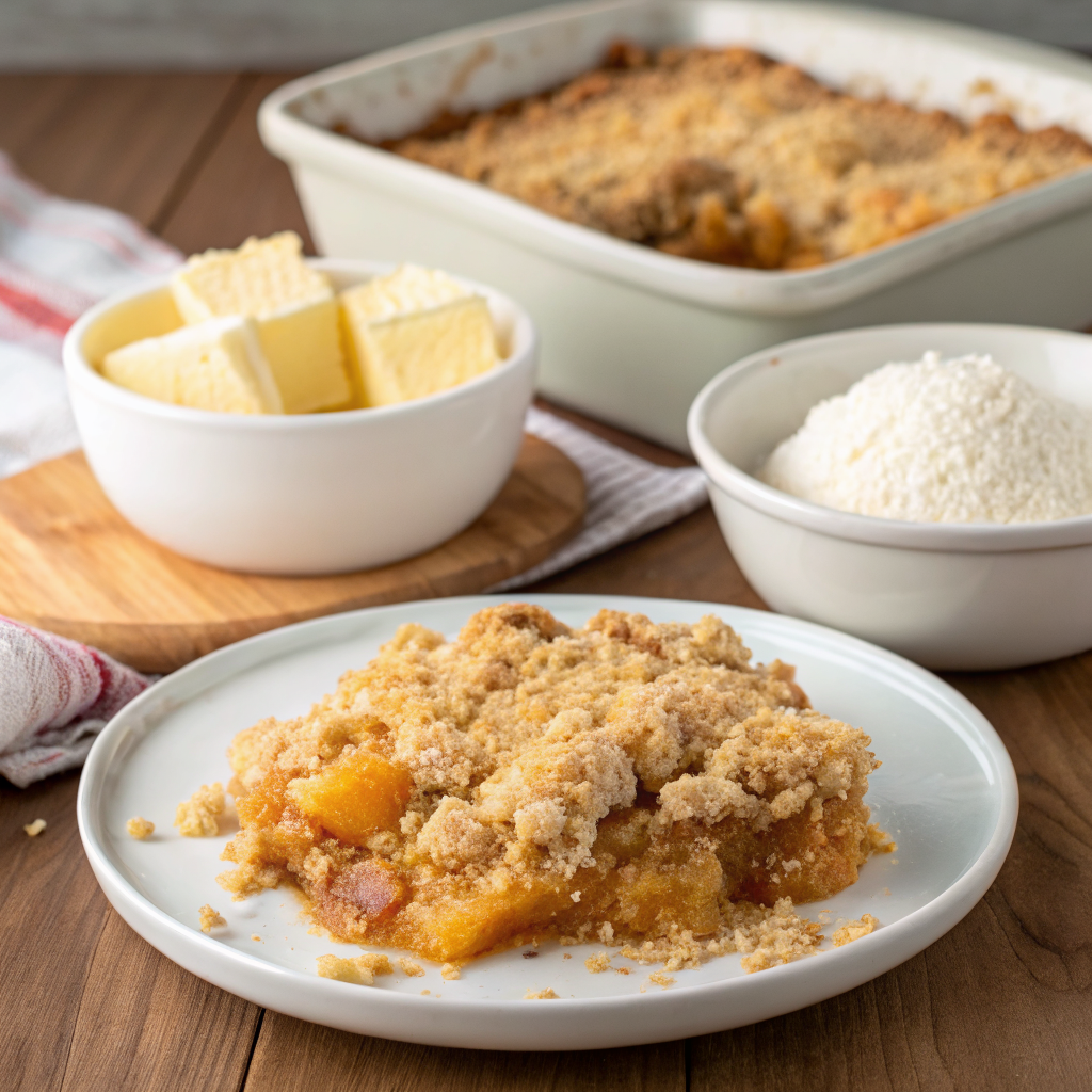 A bowl of crumbly brown sugar streusel topping made with cold butter, ready for muffins or coffee cake.