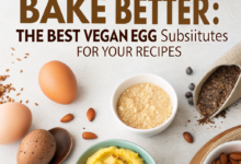 A tray of muffins made with vegan egg substitutes.