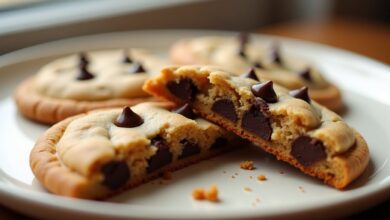 Golden soft brown sugar chocolate chip cookies with crisp edges and melted chocolate chips